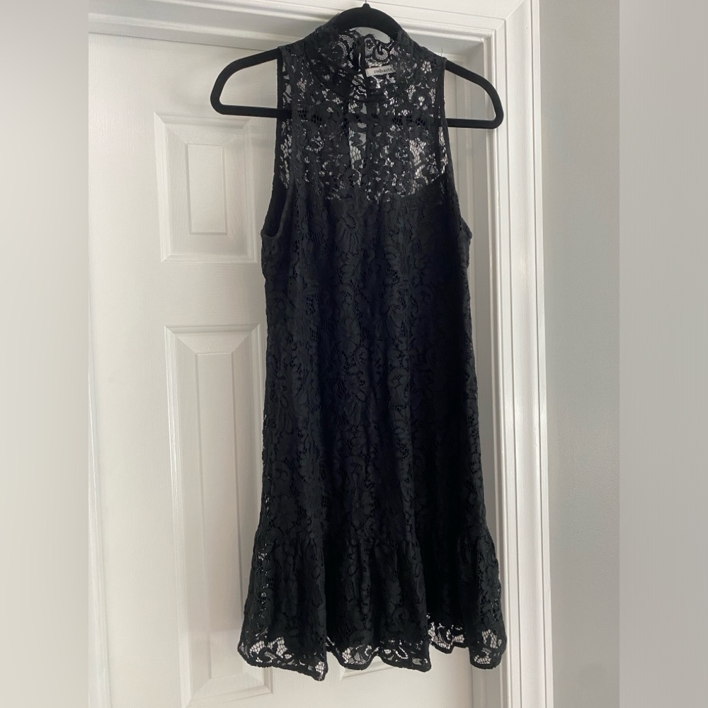 NWT Red Haute Black Lace Mini Dress